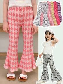 5 件套女童休闲彩色阔腿裤，春夏新品