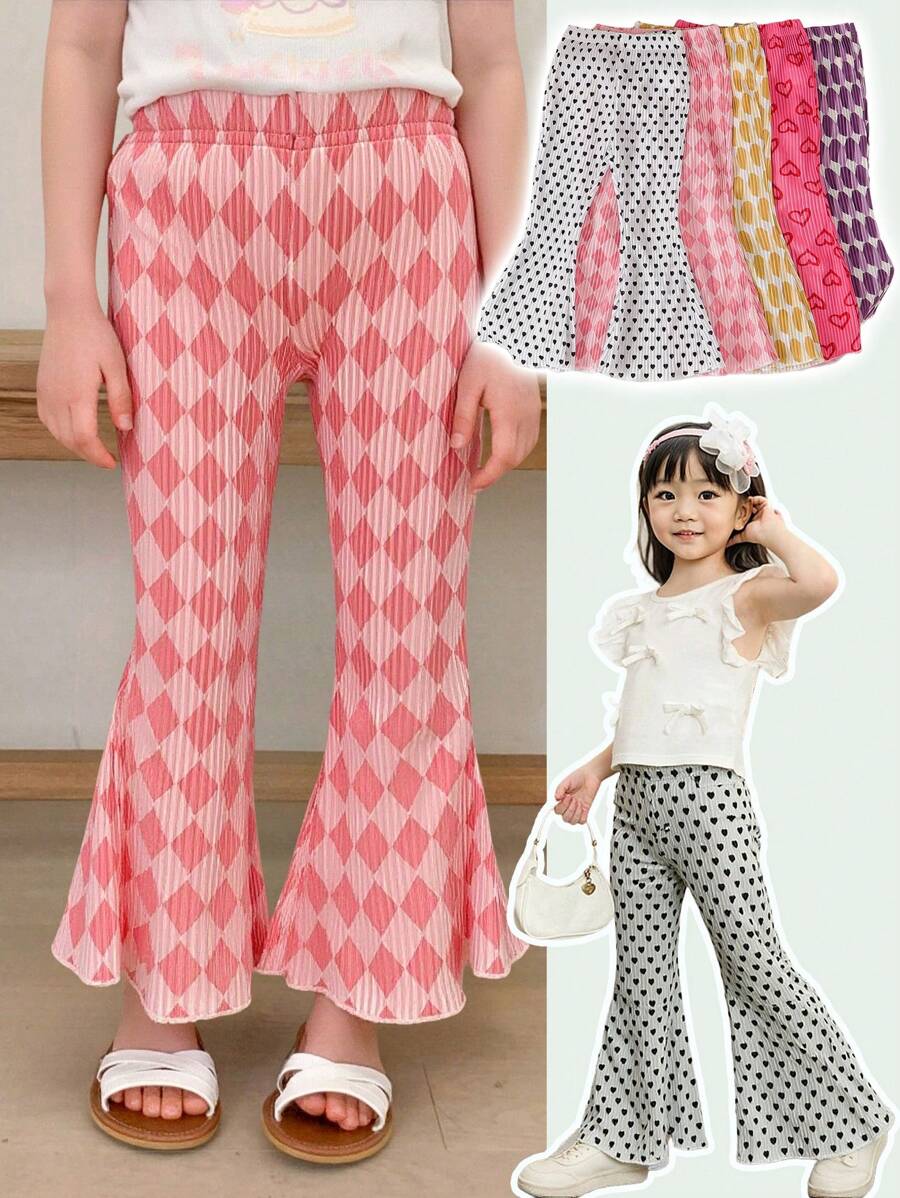 5 件套女童休闲彩色阔腿裤，春夏新品