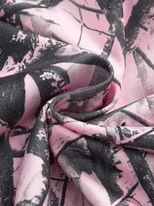 ROMWE J-Fashion Y2K Low-Rise Sexy Camouflage Print & Embroidered 2 Pieces Set For Women - Baby Pink - View 3