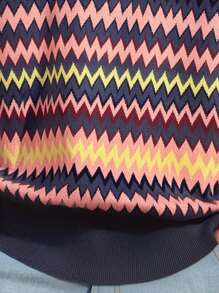 Manfinity Hypemode Men's Wave Striped Short Sleeve Casual Knit Top - Dark Green - View 9