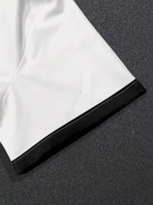 Manfinity RSRT 男士热带印花短袖休闲衬衫 - 白色 - 查看 5