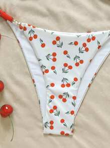 SHEIN Swim Women's Colorful Floral Print Bikini Swimwear Set Floral BikiniTwo Pieces Bikini - White - View 4