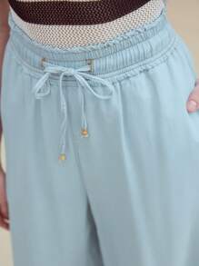 MOTF STUDIO DRAWSTRING WAIST WIDE LEG JEANS