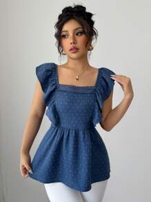 Elenzga Women's Woven Cut Floral Casual Summer Shirt