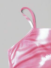SHEIN Clasi 女士随机印花简约日常连衣裙长款女装 - 粉色 - 查看 5