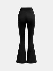 SHEIN Young Girls 3pcs Set Leopard Print Moisture Wicking & Sweat Absorbing Wide Leg Pants - Multicolor - View 8