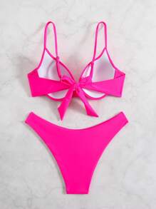 Swim Vcay Beach Summer Women's Halter Bikini Set, Push-Up
