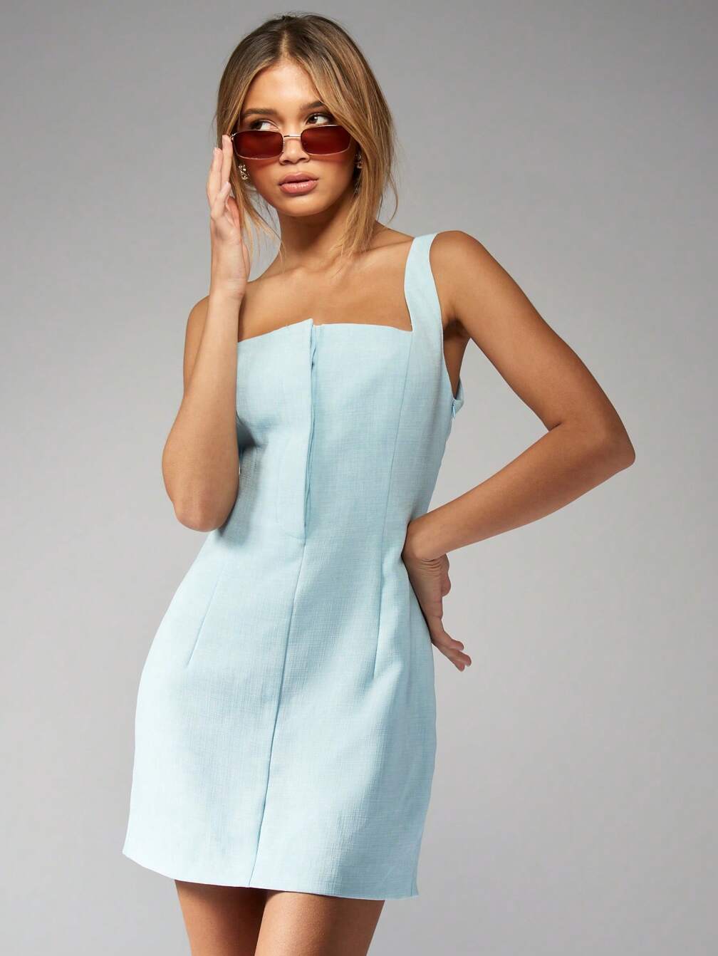 missguided mini dress x Playboy Bunny Print Bodycon with Contrast Coll  Canary Houze Ruched Tie Detail Mini Dress With Short Sleeves Bodycon Fit Party Evening Wear Black Casual Missguided Tall long sleeve mini