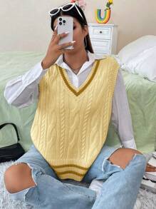 Flirla 极简无袖针织衫，适合夏天