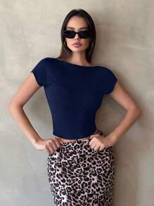 SHEIN Tall Top negro transpirable para mujer con almohadillas sin tirantes para el pecho