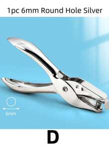 SHEIN 1pc Metal Handheld Paper Punch Punchers With Soft Grip,Star Hole Punch,Hand Grip Type Labor-Saving Puncher, Heart Hole Punch,Holes For DIY Craft Tag Back To School - Multicolor - View 3