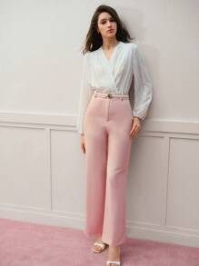 MOTF PREMIUM PRESS CREASE SLANT POCKET SUIT PANTS - Pink - View 3
