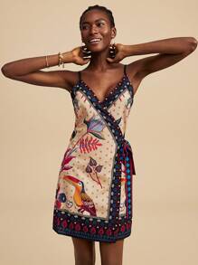 Travachic 热带印花无袖连衣裙，简约时尚，适合夏季，适合夏季，女式夏季服装，夏季，夏季服装，女式，女式音乐会服装，波西米亚风，热带度假，浪漫女士夏季连衣裙，波西米亚风女士连衣裙，女士度假连衣裙，新品女式连衣裙 - 彩色 - 查看 3