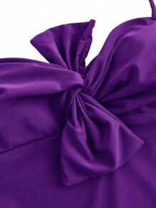 Swim Oasis Bộ đồ bơi liền thân in họa tiết cây nhiệt đới cho nữ đi nghỉ mát - Màu tím - Xem 7