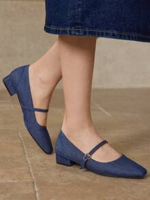 MOTF PREMIUM 女士时尚通勤舒适百搭平底鞋 - 藍色 - 查看 2