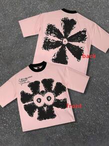 Manfinity EMRG 男士简约时尚休闲日常短袖 T 恤 - 淺粉色 - 查看 3