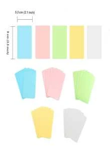 SHEIN 100pcs Premium Blank Business Cards, 7 Colors Kraft Cards, 3.5 X 2.2 Inch Small Blank Cardstock Note Plain Business Cards, Message Card Kraft Note Paper Tags - Multicolor - View 3