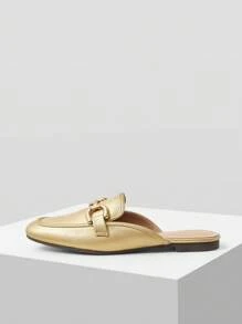 MOTF PREMIUM WOMEN'S COMFORTABLE CASUAL FLAT LOAFERS - Gold - View 4