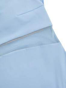 Dansine 女式无袖修身紧身连体衣、芭蕾舞连体衣、成人体操舞蹈服、纯色、高领网眼拼接春夏舞蹈服装连体衣 - 藍色 - 查看 10