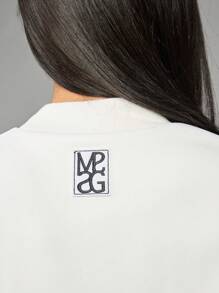 MISSGUIDED 超大裁剪T恤运动表现上衣模拟领半袖街装家居服锻炼休闲夏季春季 - 白色 - 查看 6