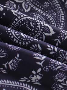 Summer Casual Vintage Floral Print Camisole And Pants 2Pcs Set, Comfortable Home Wear Outfit For Teenage Girls - Multicolor - View 5