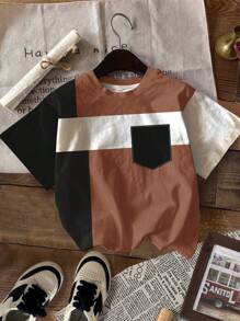 SHEIN 3pcs/Pack Young Boys Casual Everyday Comfortable Knit Short Sleeve T-Shirts, Suitable For Summer - White - View 5