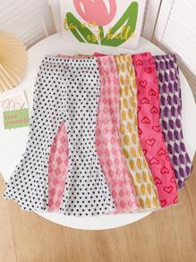 5 件套女童休闲彩色阔腿裤，春夏新品