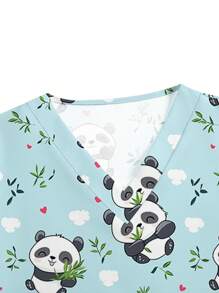 PopScrub Set de uniforme de enfermera con estampado de oso, que incluye blusa de pico y pantalones. Conjunto de ropa de entrenamiento. Conjunto de uniformes estampados para mujeres con cuello en V con textura. Blusa casual de manga corta para trabajo. Blusa fruncida de escote en V para mujeres. Camisa de uniforme de enfermera de manga corta con cuello en V y 2 bolsillos. Camiseta gráfica suave y elástica con cuello en V y manga corta para mujeres. Conjunto de uniforme de enfermera/médico con estampado de corazón rosa, conejos y bolsillos. Conjunto de uniforme de trabajo sólido para peluquería de mascotas. Conjunto de uniforme de trabajo de manga corta para nutricionista. Conjunto de uniforme de trabajo de laboratorio funcional con múltiples bolsillos.
