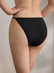 Ocili Leisure 2pcs Set Leisure Soft Satin Simple Thong Panties - Multicolor - View 3