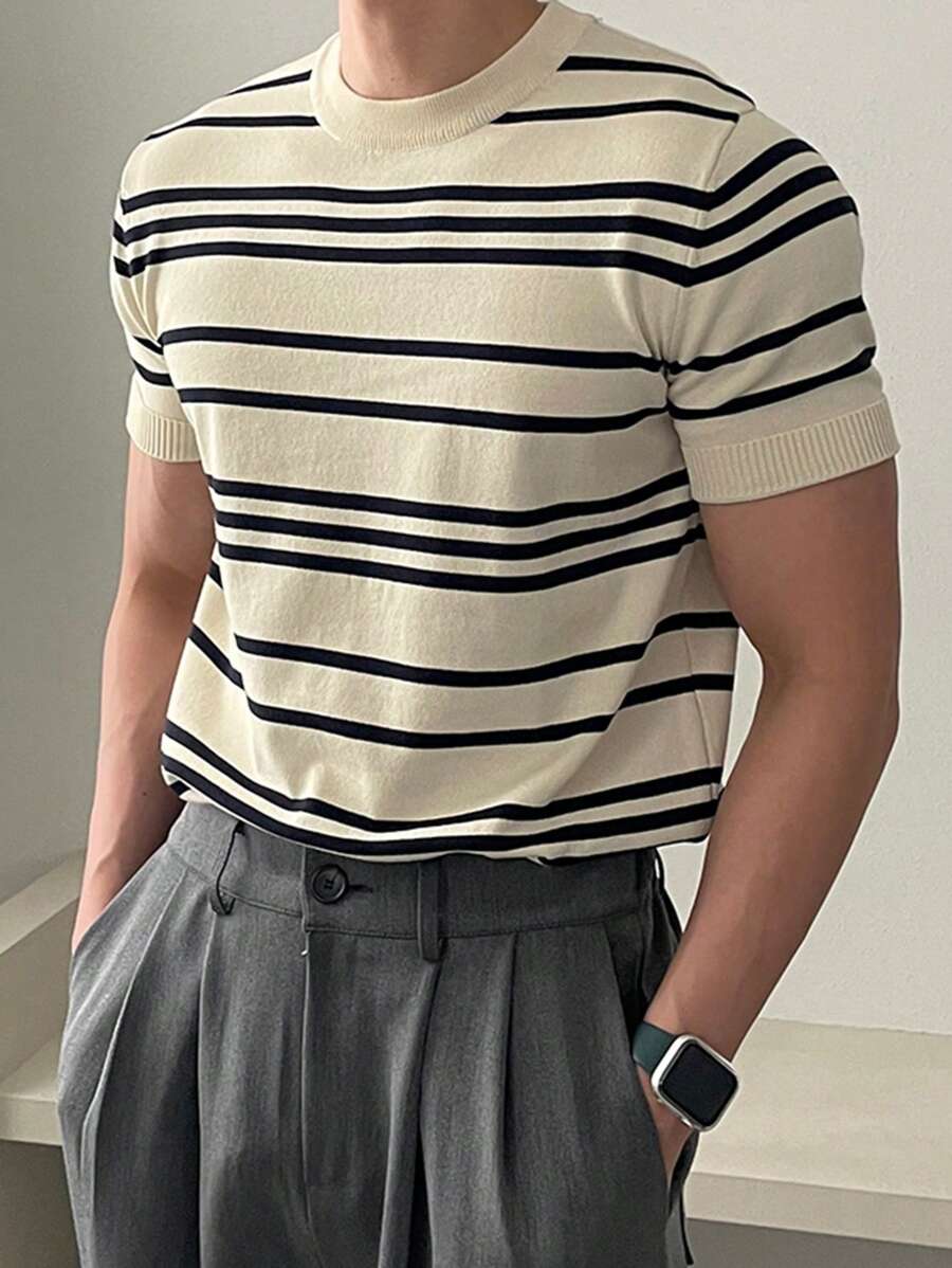 DAZY Men's Striped Knit Tops, Multi-Color, Summer - Multicolor - View 1