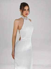 Aloruh 女士长款露背连衣裙，简约时尚，适合夏季