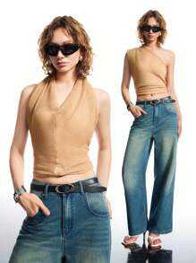 LYSMO 2025 New Arrival Summer Multi-Functional Infinity Knit Metallic Yarn Cape, Versatile Style, Mix And Match Freely,Boho Chic - Apricot - View 11