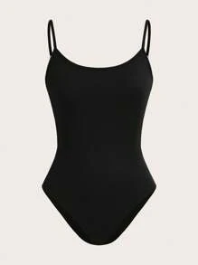 SHEIN BASICS 3 件装女士休闲基本款细肩带吊带紧身衣，适合夏季 - 彩色 - 查看 3