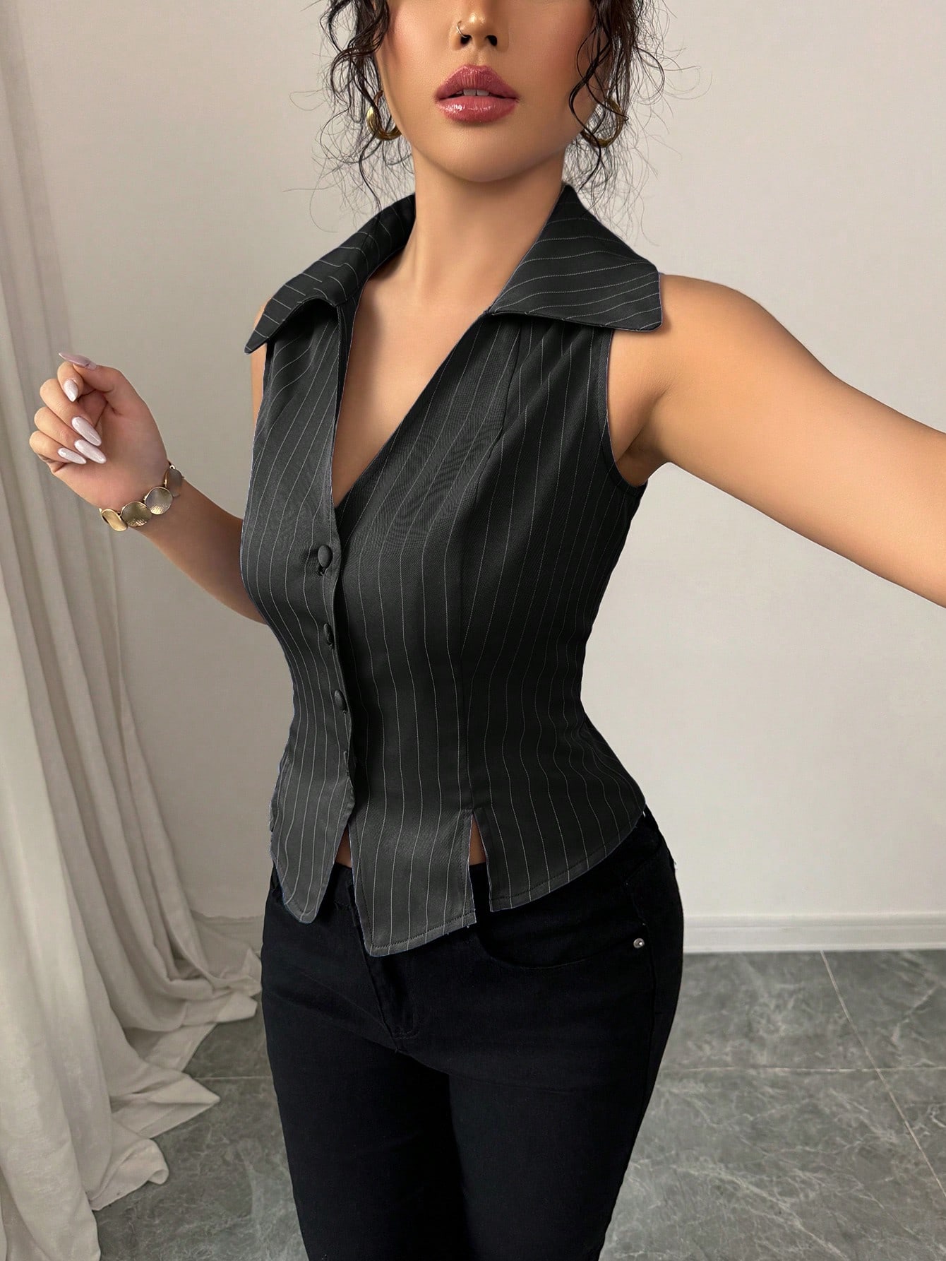 Elenzga فستان قميص للنساء بطراز فرنسي أنيق للتنقل...