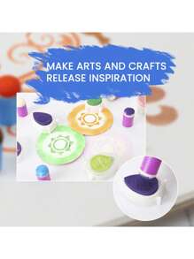 Finger Sponge Daubers Drawing Project Finger Painting Sponge Set For Card Making, Painting, Stamping, Ink - Multicolor - View 5