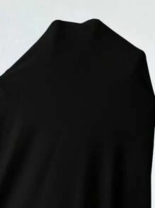 INAWLY Women Slim Fit Fashionable Lace Hollow Short Sleeve Casual Tee - Black - View 7