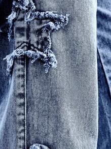 SHEIN Streecool Kids Tween Girls New Y2K Style Pink Patch Star Embroidered Loose Denim Flare Pants, Street Casual Versatile Fashion Piece, Chic Girls Must-Have Summer Holiday