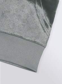 INAWLY Set de 2 piezas de mujer: sudadera con capucha de manga larga con cremallera y unicolor, y pantalones con cordón a la cintura, para otoño - Gris - Ver 6