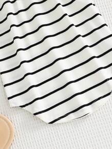SHEIN 年轻女孩时尚无袖休闲年轻女孩连衣裙 - 白色 - 查看 5
