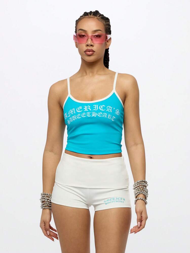 SUMWON WOMEN Camiseta deportiva sin mangas con estampado gráfico