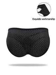 男士性感内衣，简约时尚三角裤和丁字裤 - 黑色 - 查看 2