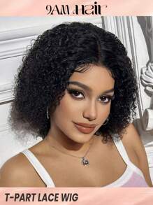 Short Kinky Curly Bob 13 X 4 X 1 13 X 6 X 1 T Part Lace Wig Real Human Hair Lace Frontal Closure Wig With Front Baby Hair Pre Plucked Natural Hairline Wig Natural Black Color - SNatural - View 1
