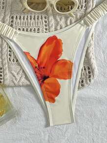 Swim Mod Floral Pattern Plus Size Sexy Women Swimwear Set For Summer Beach Vacation - Multicolor - View 4