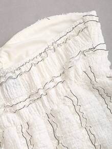 Sweetra Women's New Sexy Backless Front Slit Pleated Tube Top With Tie Strap