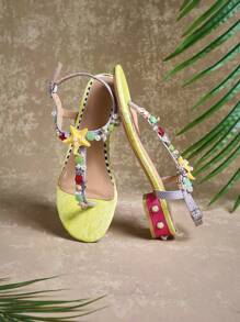 SHUZIA Ladies Thong Sandals With Seashell Ornamentation Summer Shoes - Multicolor - View 8