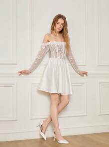 CUCCOO HITCHD Women's Retro Embroidered Pointed Toe High Heel Slingback Shoes - White - View 3