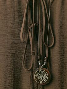 Linhara Plus Size Women's Solid Color Bow Tied Front Shirt & Printed Wide Leg Pants Casual Suit