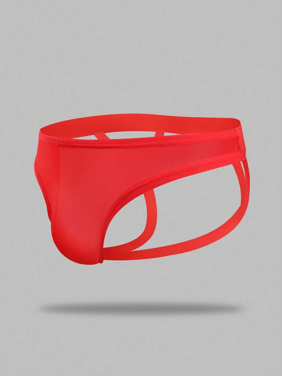 DrisQ 男士性感网眼丁字裤 - 紅色 - 查看 1