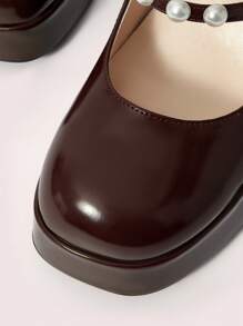 CUCCOO DOLLMOD Women's Black High Heel Platform Mary Jane Shoes, Lolita Style, Cute Increase Height Footwear