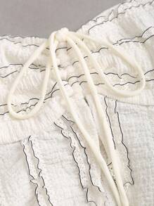 Sweetra Women's New Sexy Backless Front Slit Pleated Tube Top With Tie Strap